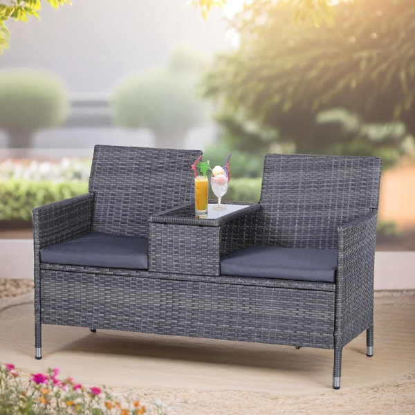 FURNOLD Gartenbank aus Polyrattan Wayfair.de